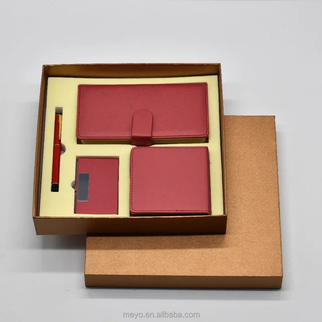 luxury corporate anniversary souvenir gifts leather notebook
