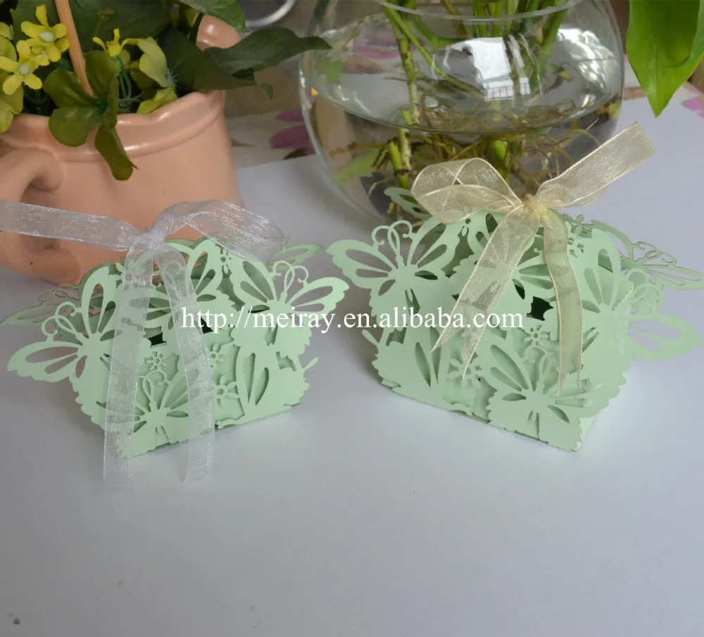 laser cut butterfly favor box candy gift,wedding gift box idea