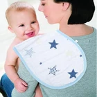 Factory new patterns blue star waterproof custom personalized baby girl burp cloth for promotional