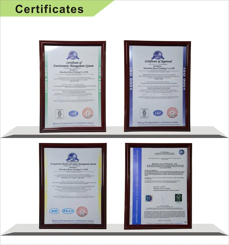 Cert. Of Custom Vinyl stickers with printing