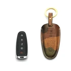 Custom Design Leather Remote Key Case Holder Cover Ford Key Fob with RFID Smart Card