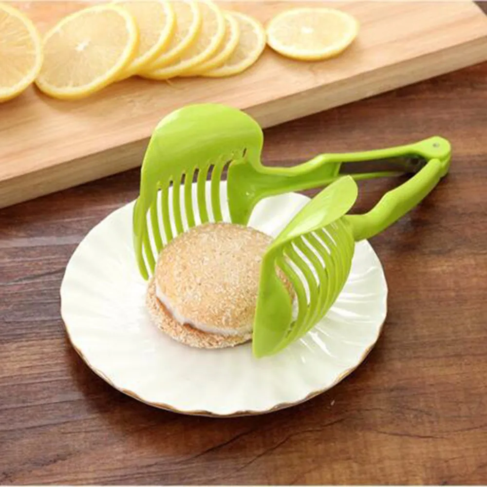 Vegetable Cutter Slicer Tomato Onion Slicer Holder Food-Grade Plastic Fruit Vegetable Cutters Kitchen Gadgets Slice KC1365