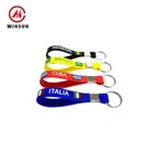 Hot Selling Custom Logo Printing/Printed Cheap Silicone Bracelet Keyring Keychains
