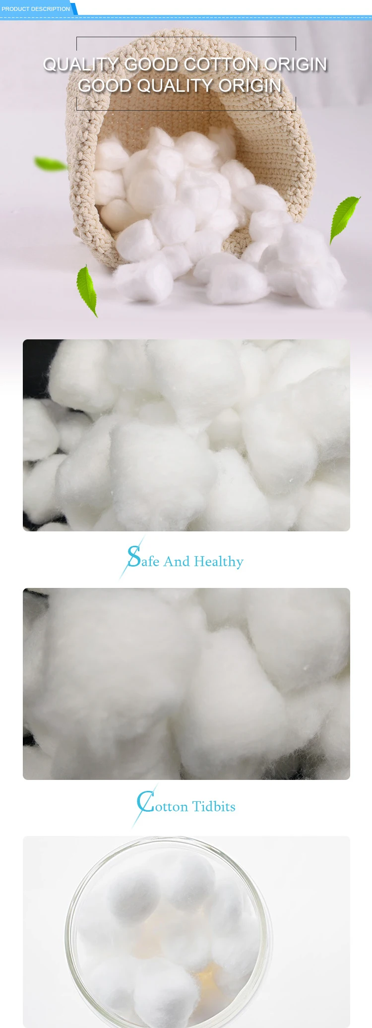 supplies sterile absorbable 100% natural sterile cotton ball