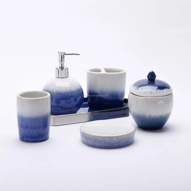 2018 hot sale beauty ceramic bath set/wholesale bathroom