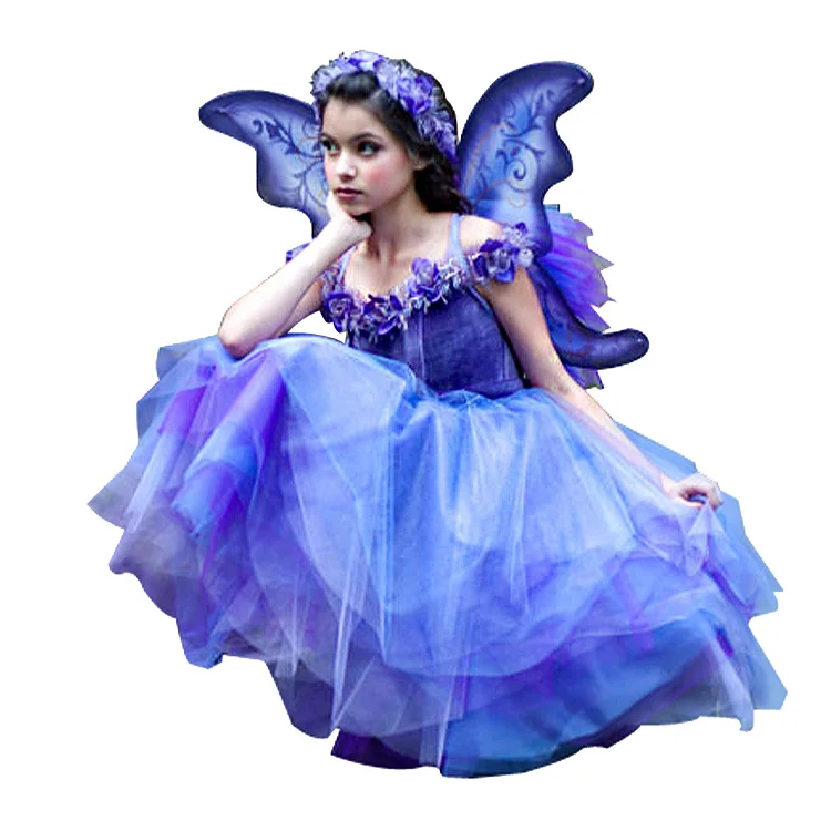 Нарядные вечерние для вечеринок костюмы девочек эльф бабочка костюмы детей обувь с крыльями фея эльф костюм фото