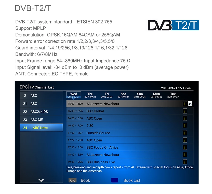 Android DVB Box K1 PRO Android7.1 DVB-S2 DVB-T2 Amlogic S905D DDR4 16GB Flash 1000M LAN 2.4G+5G WiFi  Hybrid Android Set Top box