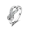 Fashion women diamond Wedding jewelry nickel free cz eternity 925 rings
