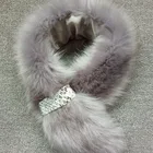 Wholesale fluffy faux fur pom muffler winter fur scarf