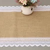Wholesale Cheap High Quality Lace Decoration Burlap Table Runner For Wedding Restaurant