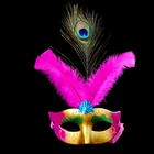 Wholesale High Quality Sexy masquerade party mask with peacock feather