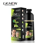 Magical LICHEN Black Hair Shampoo Can Be Private Label Natural Herbal Hair Color Dye Shampoo