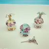 fashion butterfly style crystal glass perfume bottle