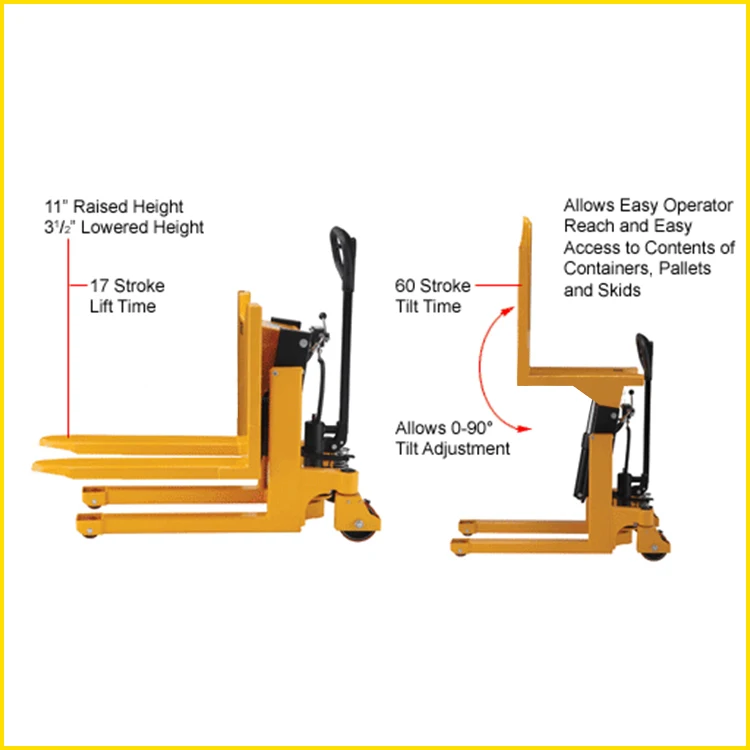 Sinolift LT10 Series light duty multifuncitional electric and hand hydraulic tilter with high quality