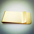 18K gold plating blank stainless steel metal money clip with logo