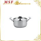 new looks stainless steel casserole dish with zinc-alloy dolphin handle