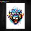 Long Last Colour Temporary Water Transfer Cool Men Tiger Tattoo Tribal