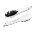 Hair Straightener Brush Hair Styling Comb Digital Ceramic Heating Flat Iron