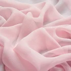 pink high quality heavy 11color set solid dye plain 100% pure georgette chiffon silk fabric