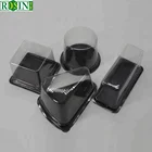 Custom transparent plastic PET disposable cheesecake containers box with lids