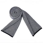 wholesale knitting plain shawl for men black stripe scarf