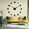 Manufacturer supplies new sale stickers quartz modern home decoration 3d diy acrylic mirror wall clock