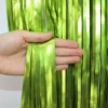 Light Green Matte Foil Fringe Curtain Decoration Tinsel Photo Booth Backdrop Global Metallic Supplier for Party