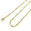 Olivia Stainless Steel Fashion Long Choker Singapore Water Wave Chain Necklace Women 14k Gold Jewelry Wholesale
