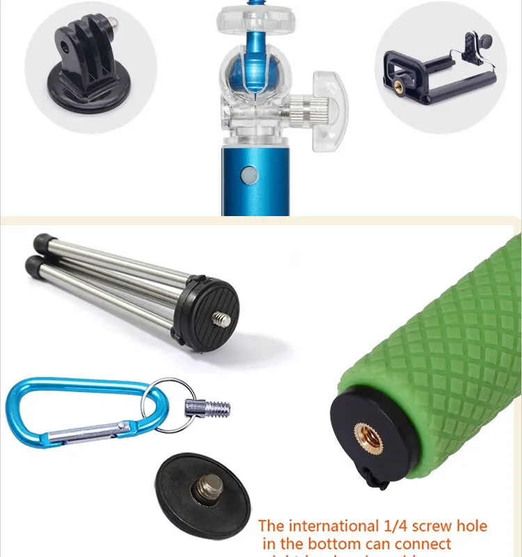 self-photographed with soft foam grip selfie stick with the trigger