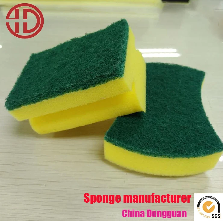 bulk sale cellulose kitchen cleaning sponges green dish scouring