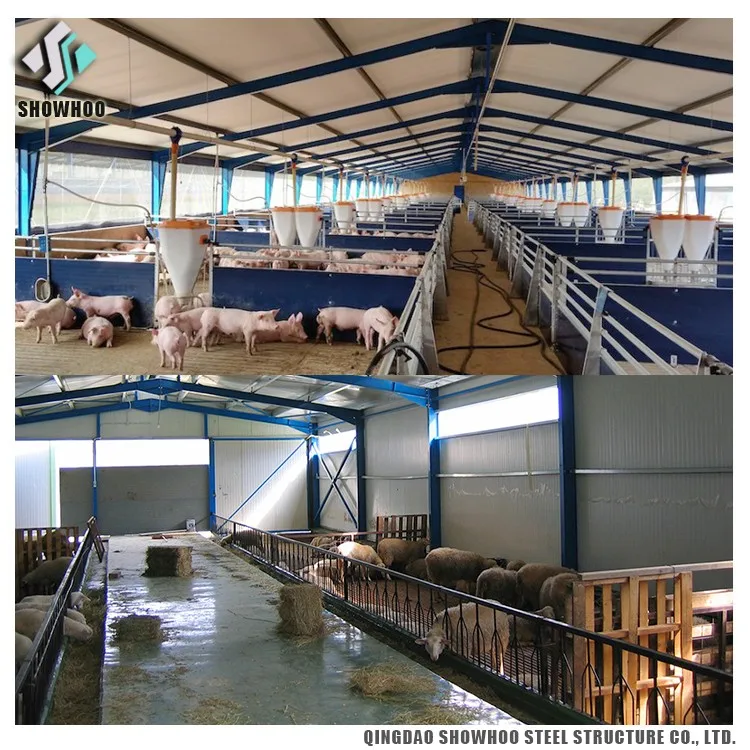 Design China Agricultural Buildings Cow shed Prefabricated Barn Horse Stable
