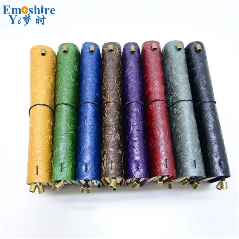 Emoshire Creative retro leather strap notebook travel Notepad loose-leaf diary book can be customized LOGO (7)