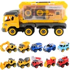Children's DIY puzzle toys Wireless remote control with sound engineering truck toys