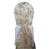 17933 cheap fancy wedding floral printed organza chair sashes