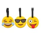 Luggage Tag Face Emoji PVC Travel Tag Silicone ID Tag for All Baggage