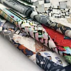 floral print 3d printing on fabric on viscose fabric