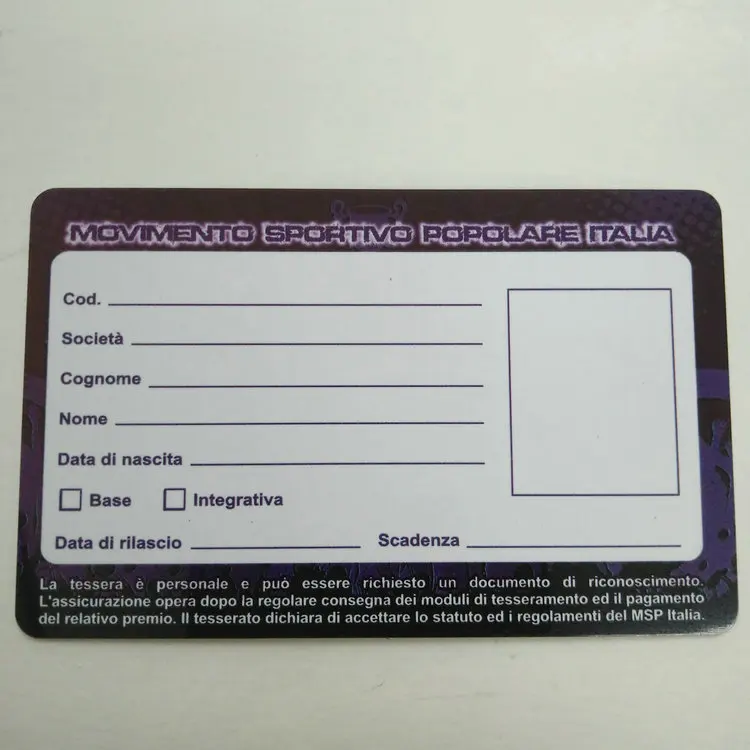 transparent printed plastic business  vip visiting  card with