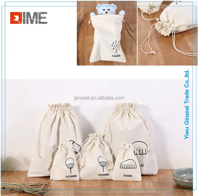 jewelry hot sale cartoon owl cute cotton drawstring bag
