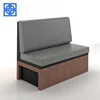 Modern american retro style restaurant diner leather bench seat booth seating