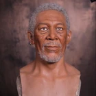 Realistic Custom Lifesize Silicone Wax Figures for Sale Morgan Freeman Bust Statue