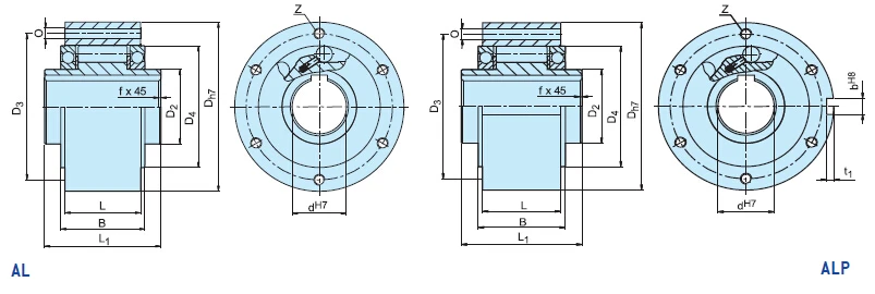 AL25 Model One Way Bearing Freewheel Clutch with 25mm Shaft Diameter and 90mm Outer Diameter