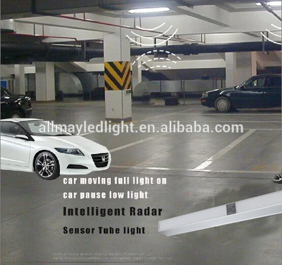 2019 new design Radar Microwave Intelligent sensor parking garage light 2700-6500k for underground garage