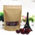 Kraft Paper zip lock stand up pouch/ziplock stand up bag