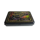 New premium wholesale rectangle metal cigarette tin box with hinge
