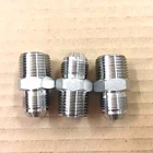 SS304 Sanitary 1/4" 3/8" 1/4" MNPT X JIC Flare Nipple For Tank