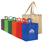 Custom Reusable Promotional Folding Spunbond Non Woven Grocery Tote Bags