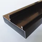 6063 t5 Extrusion Alloy Aluminum square profiles anodized bronzefor make sliding windows section for Yemen market
