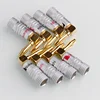 8Pcs/Set Nakamichi Right Angle Banana Plugs Gold Plated Musical Speaker Wire Cable Connector 4mm For HiFi