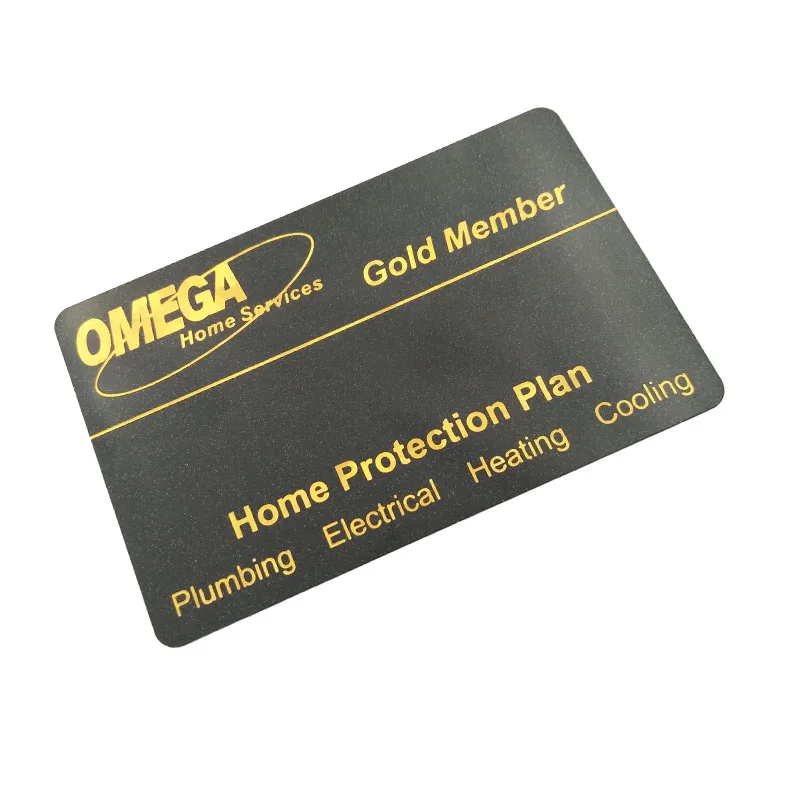cr80 edge color gold foil printing plastic pvc business card