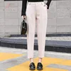 Spring Summer Women Office Lady Pencil Pants High Waist Work Ankle-Length Trousers